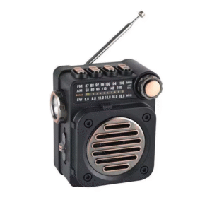 Wireless Function Mini Pocket Size Portable Full Frequency Retro AM/SW/FM Radio 3W Speaker with Torch