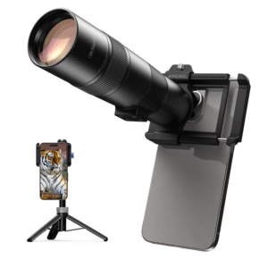 36X Long Focus Telephoto Phone Lens for iPhone and Android, Zoom Cellphone Camera Lens with Phone Clip for Picture Video Taking