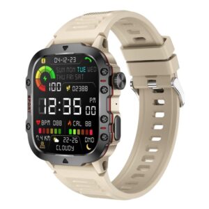 Outdoor Smart Watch for Men 1.96'' Rugged Smartwatch for IPhone and Android IP68 Waterproof Fitness Tracker Watch