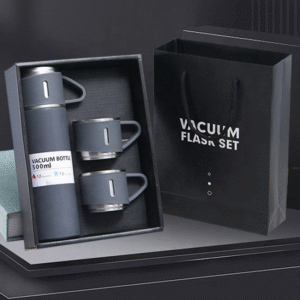 InnoWolf Portable Stainless Steel 500ml Insulated Coffee Tea Mug Personalized Vacuum Flask Eco-Friendly Gift Box Set