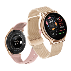 New Arrival Y33 Smartwatch Waterproof Round Screen Watch with Leather and Steel Strap Smart Watch for IOS and Android